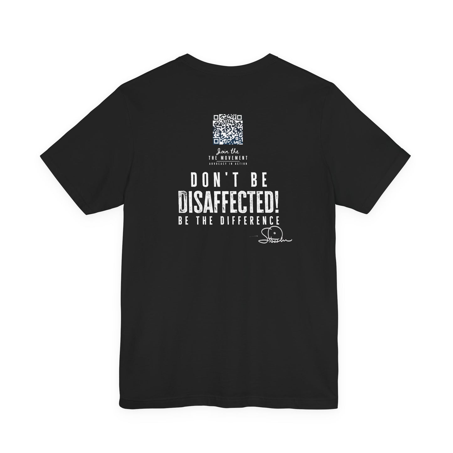 Disaffected! Bold Tee - (White on Black)