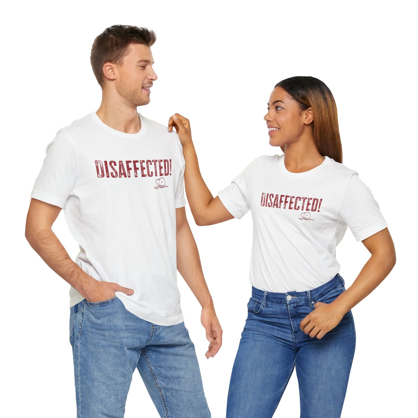 Disaffected! Statement Tee - (Red on White)