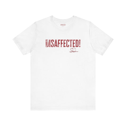 Disaffected! Statement Tee - (Red on White)