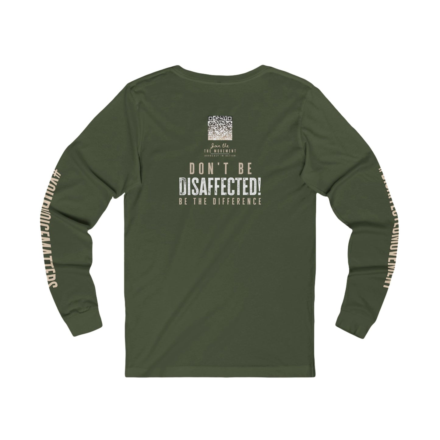 Rise Up Long-Sleeve Tee – Tan on Army Green | #DisaffectedMovement Edition