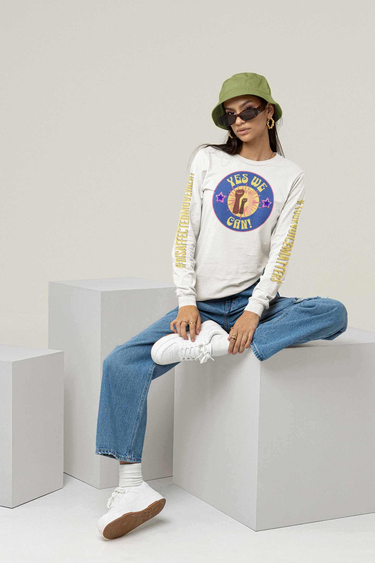 Yes We Can! Long Sleeve Inspirational Tee – #DisaffectedMovement Edition